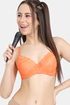 Rosaline Padded Wired Medium Coverage Lace Bra - Bird Of Paradise — thumbnail 1